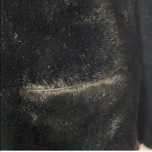 Zara Trafaluc Black Faux Fur Coat Size M - Picture 3 of 7